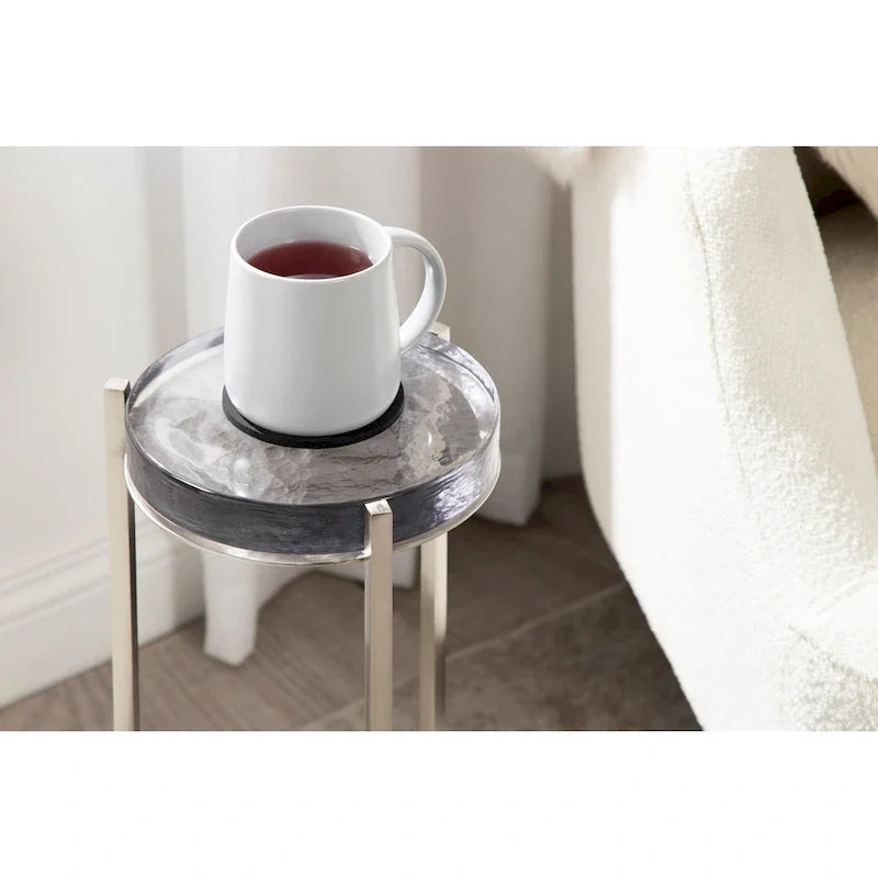 Kate and Laurel Aguilar Glamorous Drink Table - 9x9x23 Inches 19