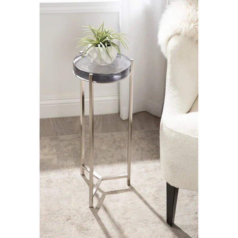 Kate and Laurel Aguilar Glamorous Drink Table - 9x9x23 Inches 20