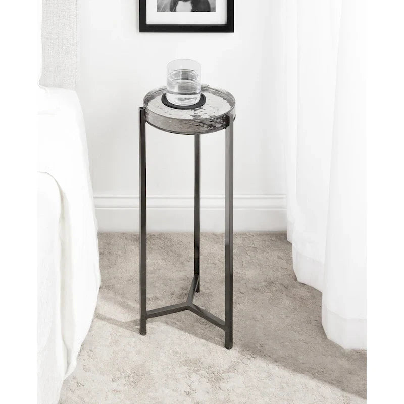 Kate and Laurel Aguilar Glamorous Drink Table - 9x9x23 Inches 35
