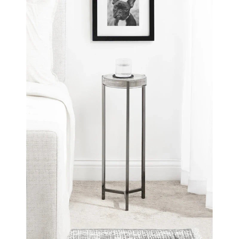 Kate and Laurel Aguilar Glamorous Drink Table - 9x9x23 Inches 36