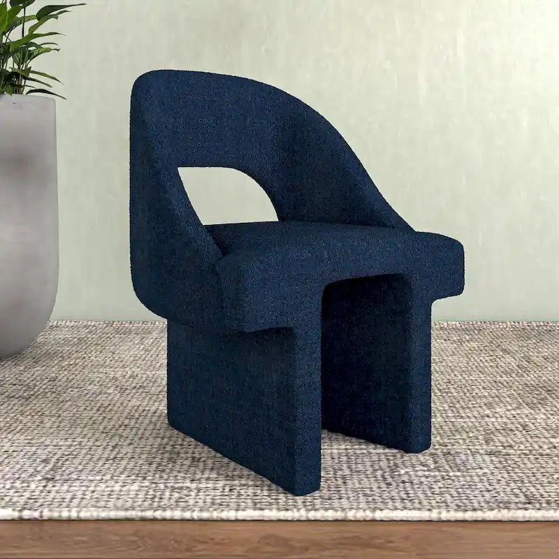 Modern Elegant Boucle Upholstered Accent Chair with MDF Wood Frame for Home Office, Living Room, and Bedroom 3