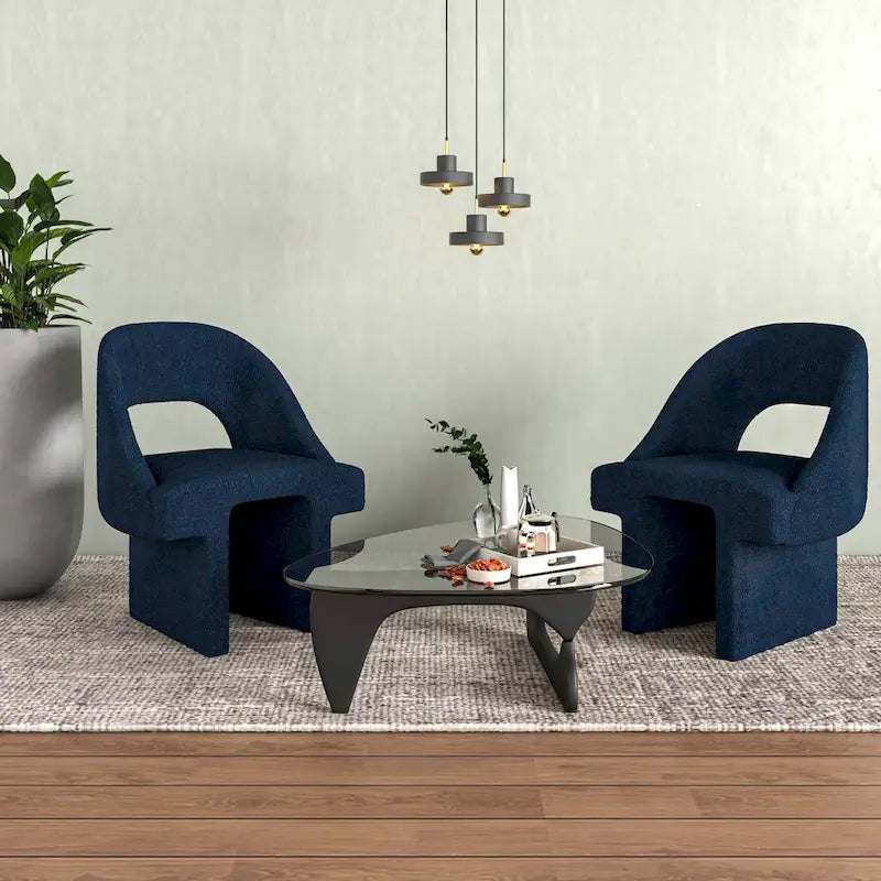Modern Elegant Boucle Upholstered Accent Chair with MDF Wood Frame for Home Office, Living Room, and Bedroom 4