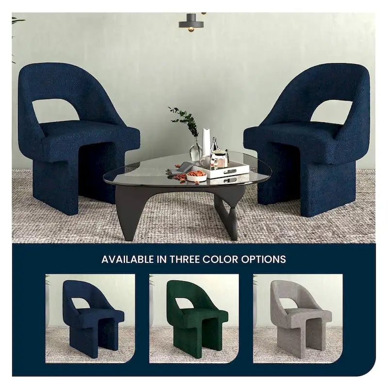 Modern Elegant Boucle Upholstered Accent Chair with MDF Wood Frame for Home Office, Living Room, and Bedroom 7