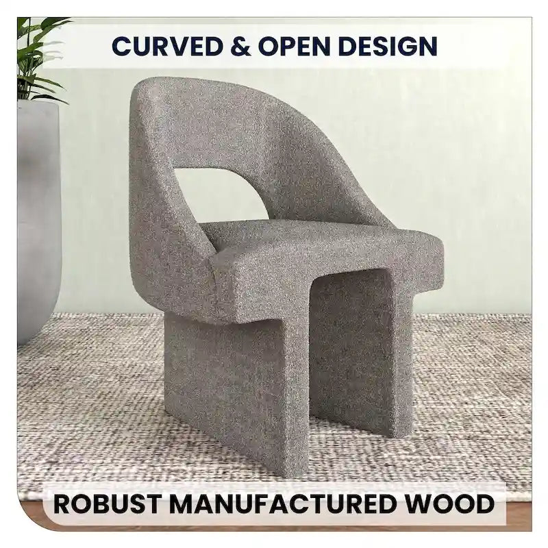 Modern Elegant Boucle Upholstered Accent Chair with MDF Wood Frame for Home Office, Living Room, and Bedroom 15