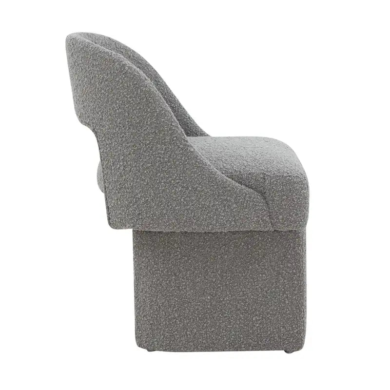 Modern Elegant Boucle Upholstered Accent Chair with MDF Wood Frame for Home Office, Living Room, and Bedroom 19