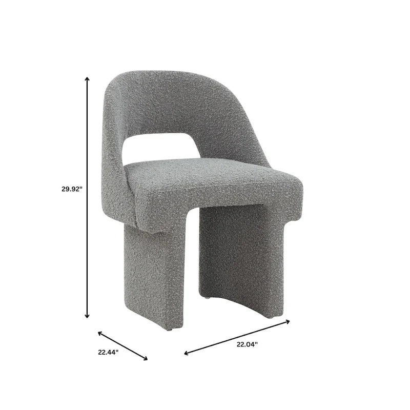 Modern Elegant Boucle Upholstered Accent Chair with MDF Wood Frame for Home Office, Living Room, and Bedroom 20