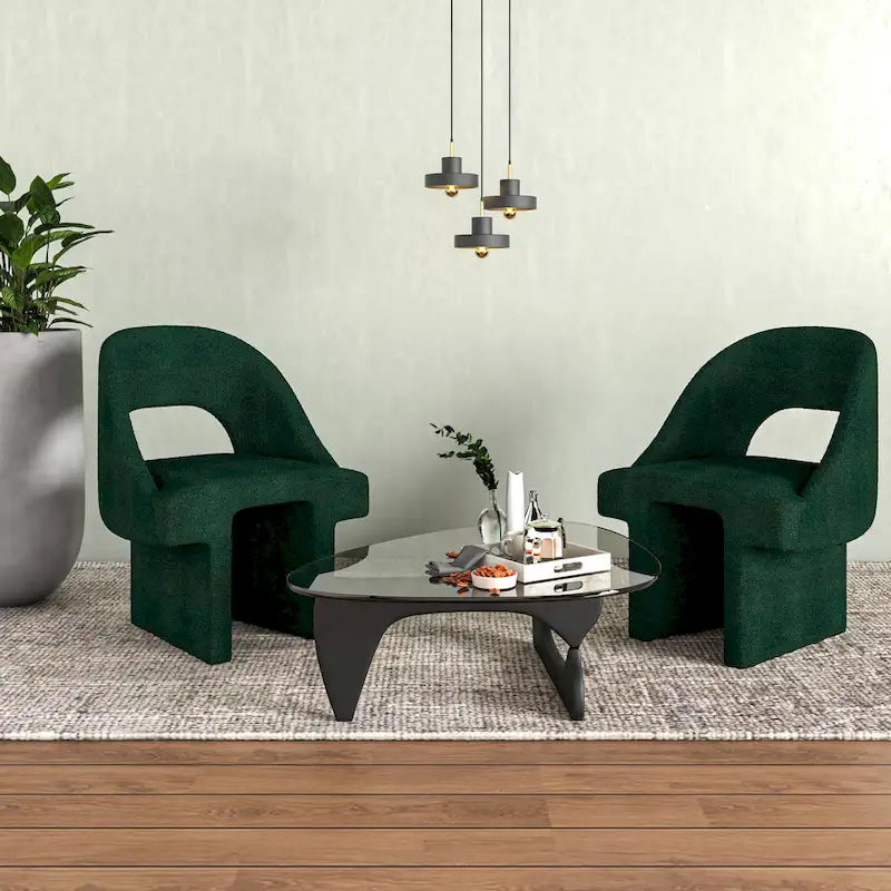 Modern Elegant Boucle Upholstered Accent Chair with MDF Wood Frame for Home Office, Living Room, and Bedroom 24