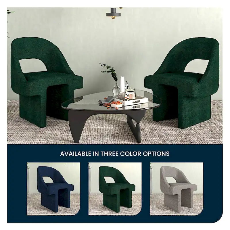 Modern Elegant Boucle Upholstered Accent Chair with MDF Wood Frame for Home Office, Living Room, and Bedroom 27