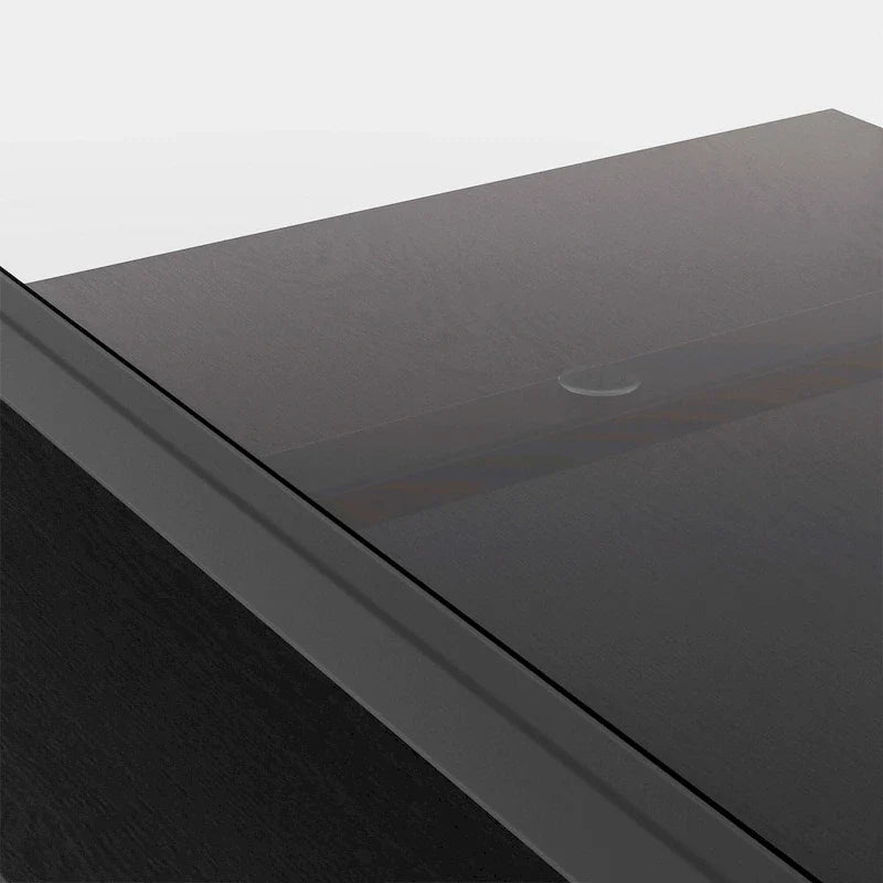 Modern Rectangular Coffee Table with Tempered Glass Surface for Living Room 8
