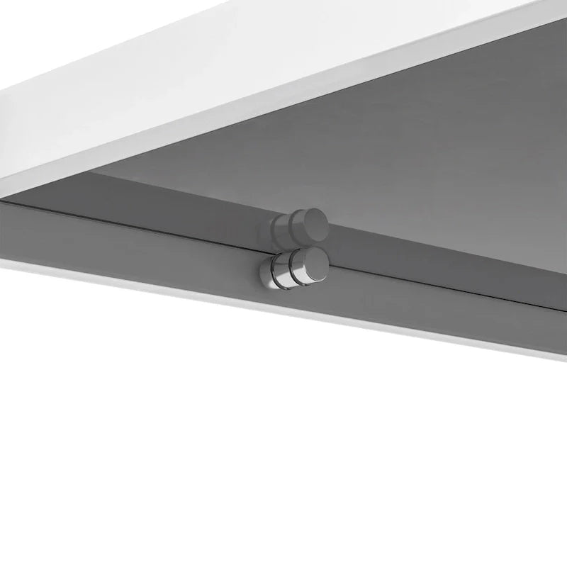 Modern Rectangular Coffee Table with Tempered Glass Surface for Living Room 27