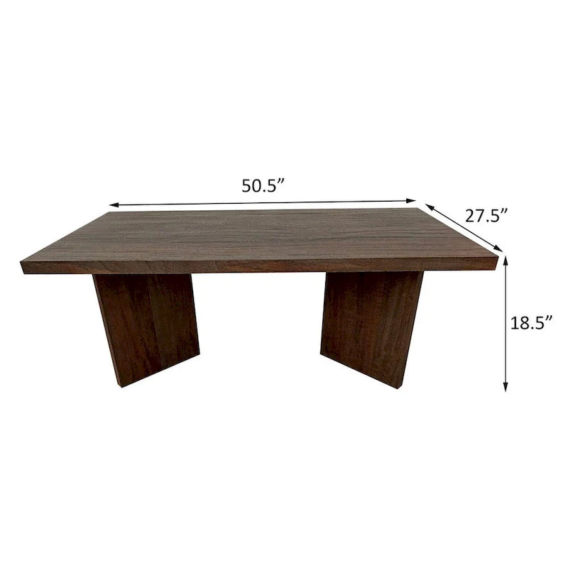 Donovan Rectangular Coffee Table in Mango Brown 3