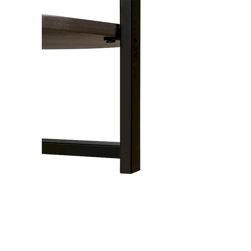 Two-Tier Round Coffee Table with Storage 24