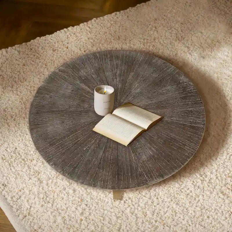 Two-Tier Round Coffee Table with Storage 27