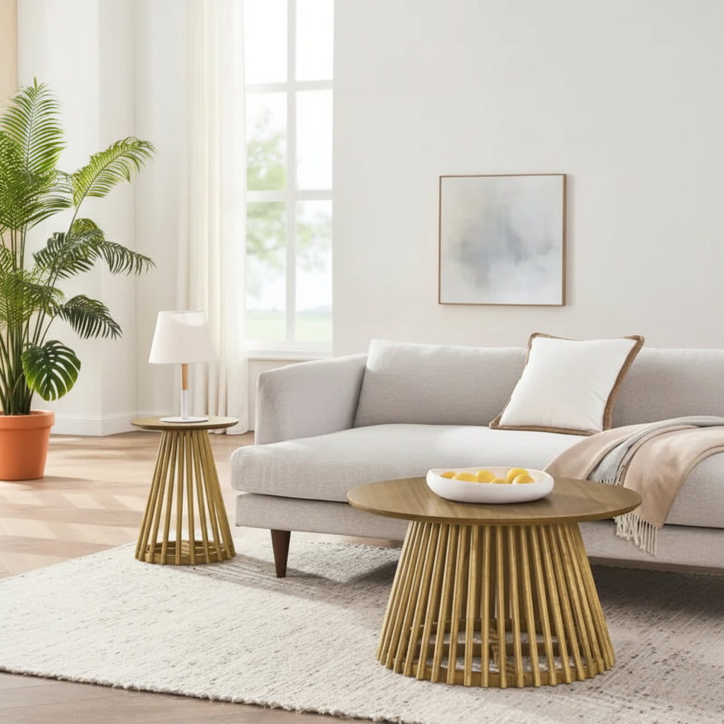Solid Wood Living Room Coffee Table 9