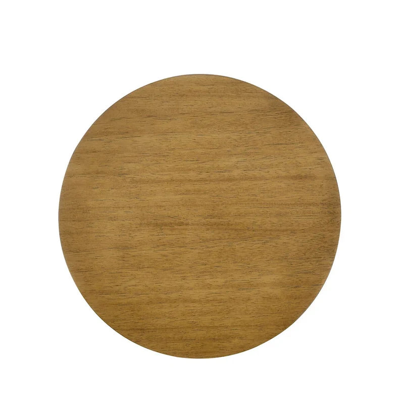 15.75-Inch Round Solid Wood Coffee Table - Minimalist End Table for Living Room 15