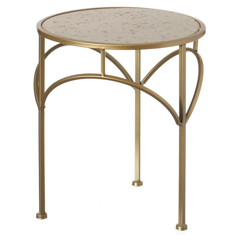 Set of 3 Decorative Gold Metal Round Plant Stands with Modern White Marble Top - Stylish End Side Tables 7