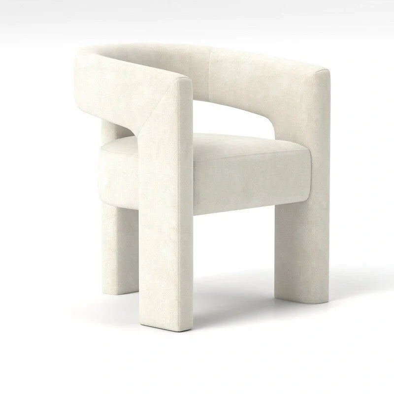 SEYNAR Contemporary Glam Velvet Dining Chair with Open-Back Design 3