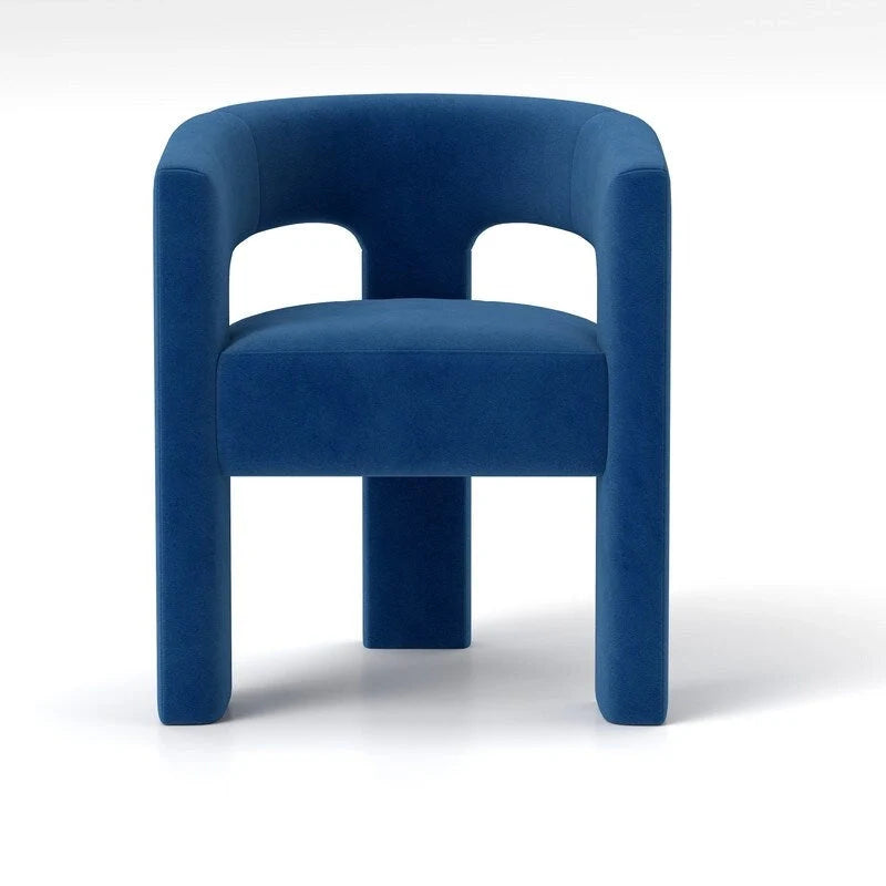 SEYNAR Contemporary Glam Velvet Dining Chair with Open-Back Design 5