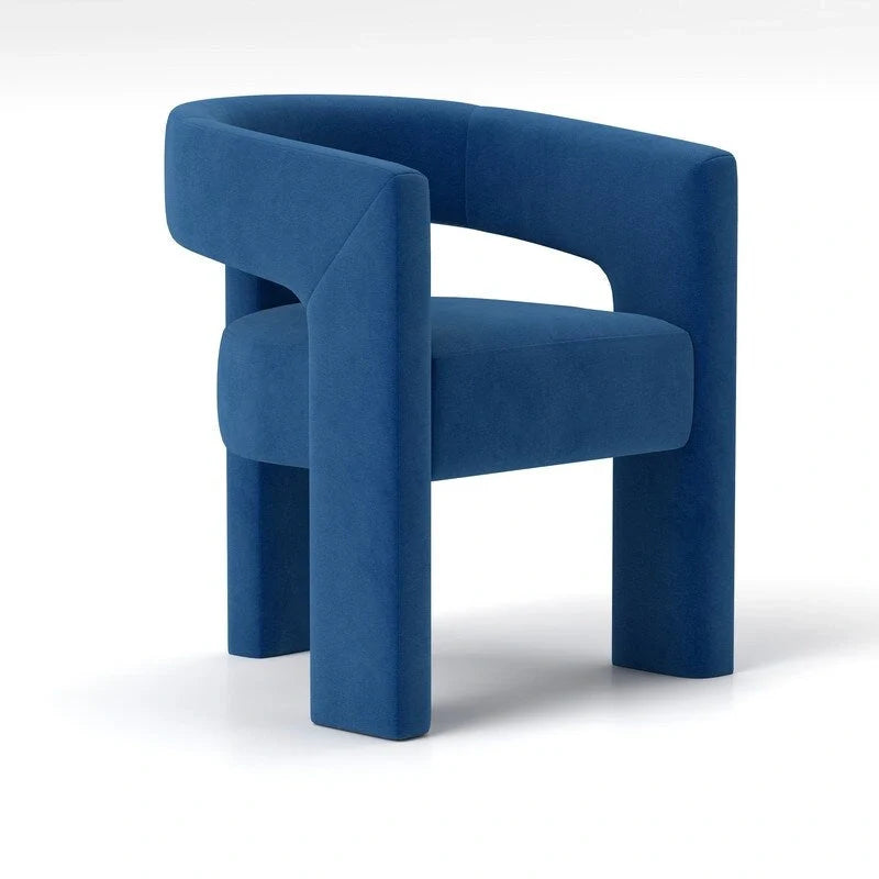 SEYNAR Contemporary Glam Velvet Dining Chair with Open-Back Design 6