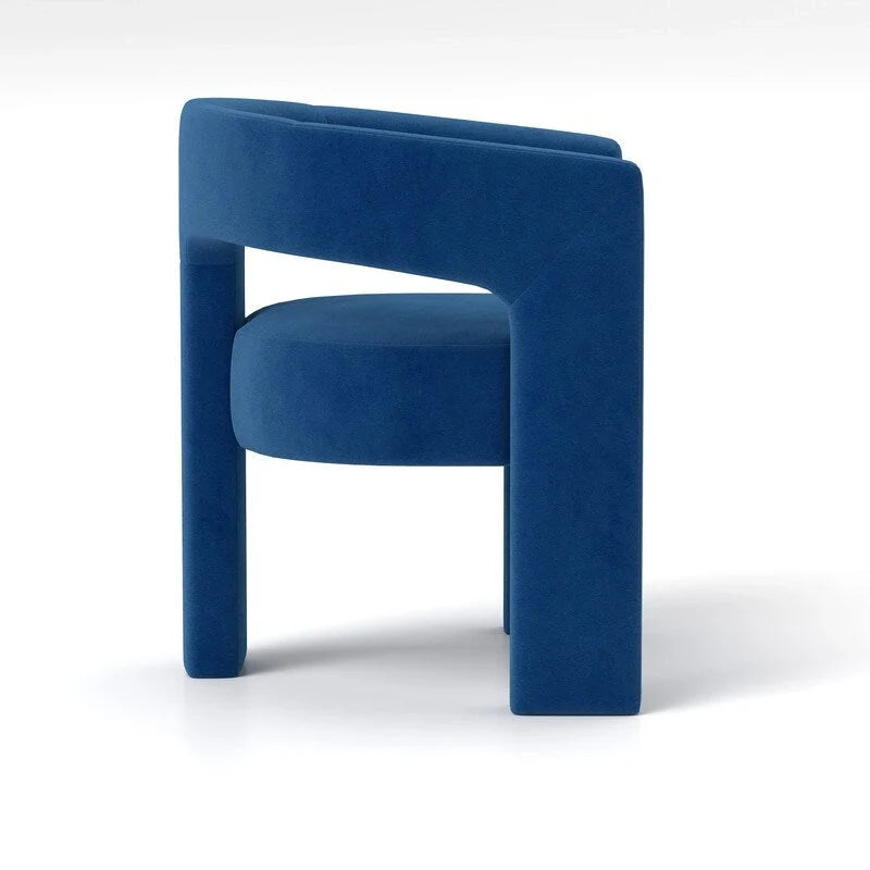 SEYNAR Contemporary Glam Velvet Dining Chair with Open-Back Design 7