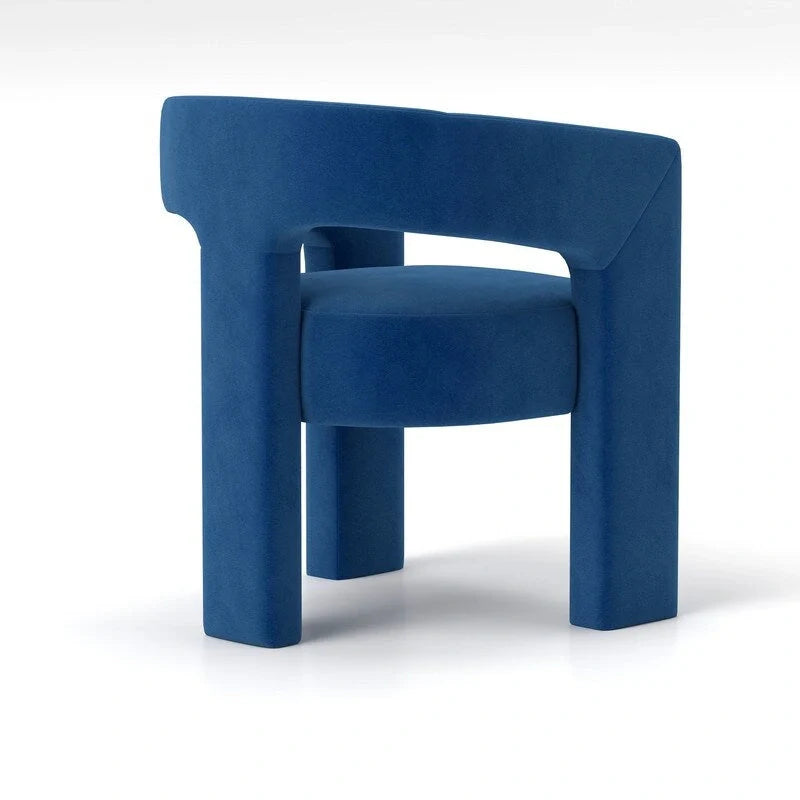 SEYNAR Contemporary Glam Velvet Dining Chair with Open-Back Design 8