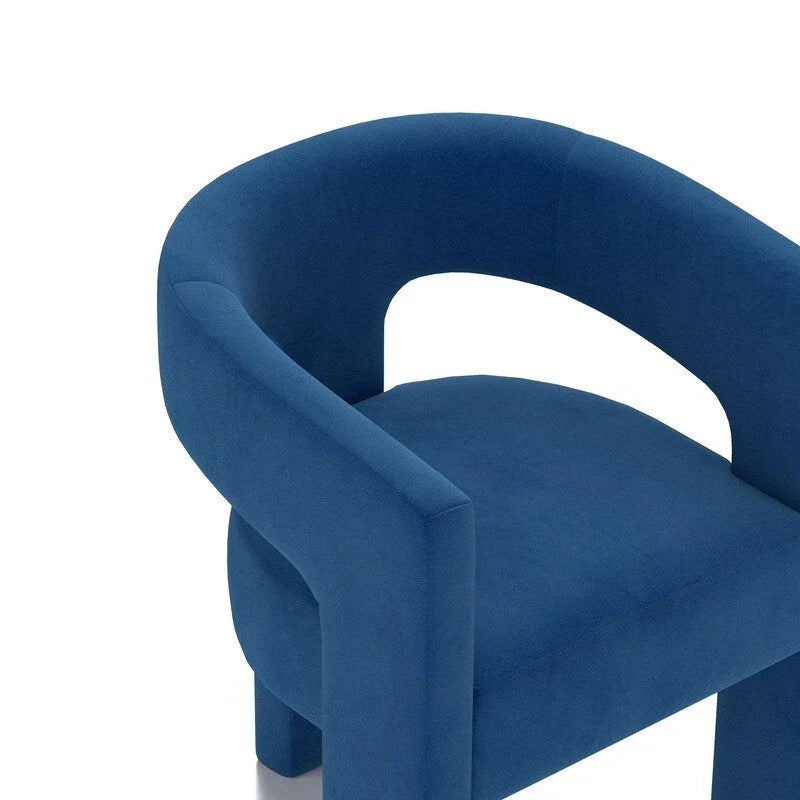 SEYNAR Contemporary Glam Velvet Dining Chair with Open-Back Design 10
