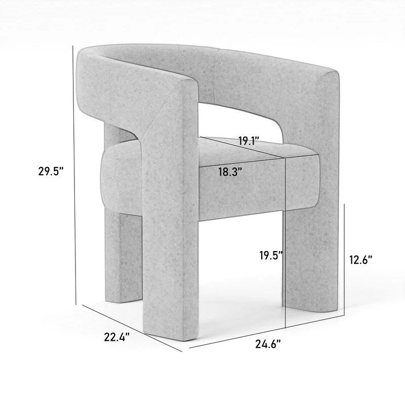 SEYNAR Contemporary Glam Velvet Dining Chair with Open-Back Design 13