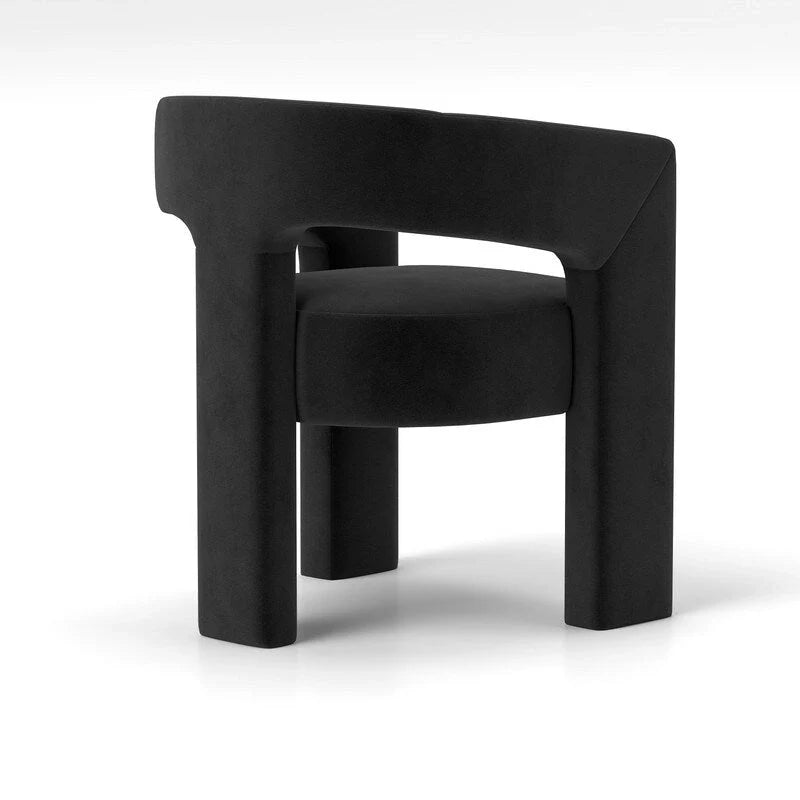 SEYNAR Contemporary Glam Velvet Dining Chair with Open-Back Design 18