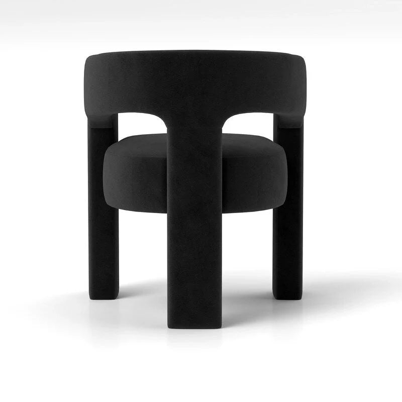 SEYNAR Contemporary Glam Velvet Dining Chair with Open-Back Design 19