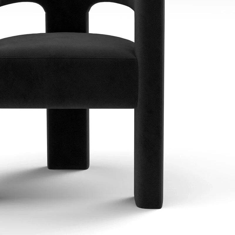 SEYNAR Contemporary Glam Velvet Dining Chair with Open-Back Design 20
