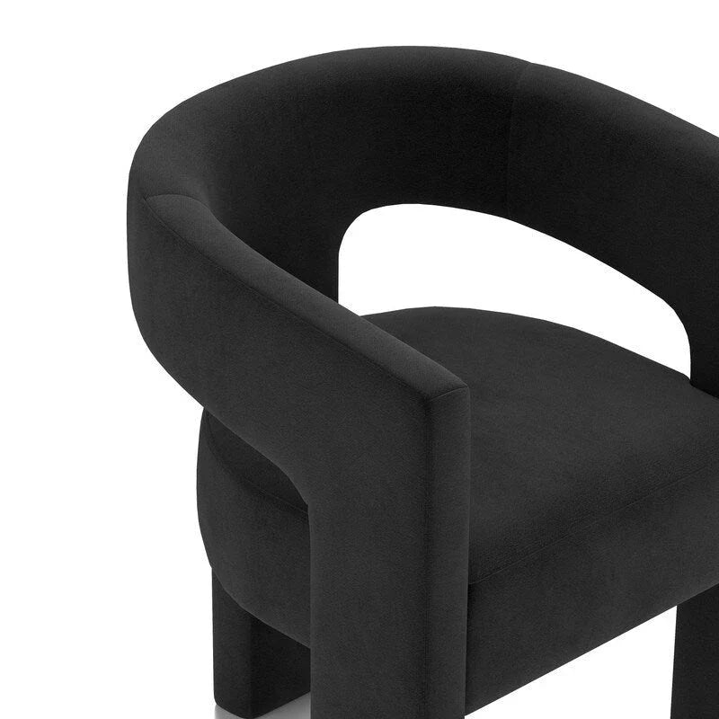 SEYNAR Contemporary Glam Velvet Dining Chair with Open-Back Design 21