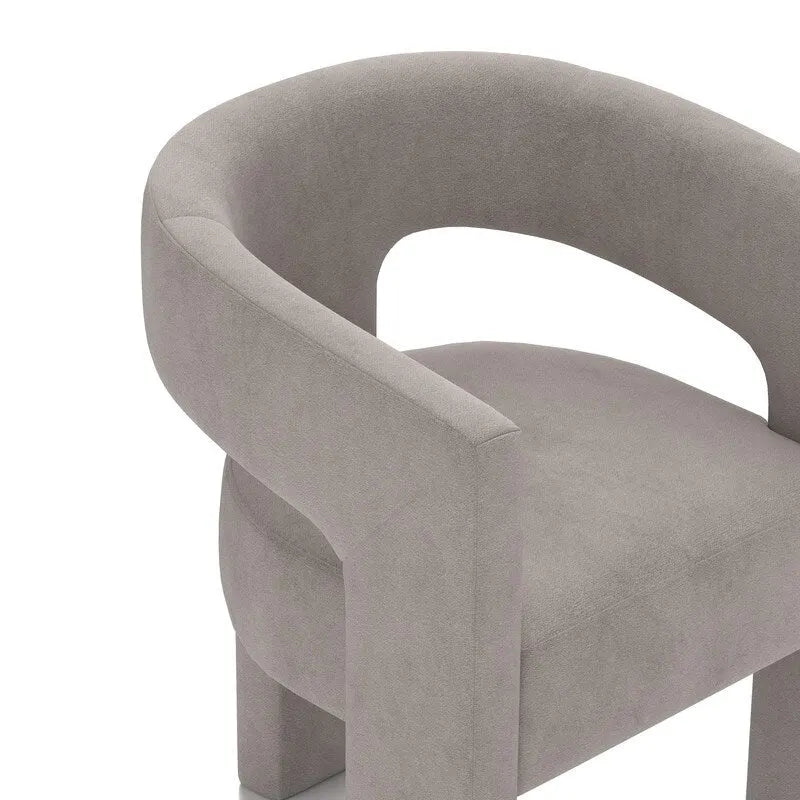 SEYNAR Contemporary Glam Velvet Dining Chair with Open-Back Design 30