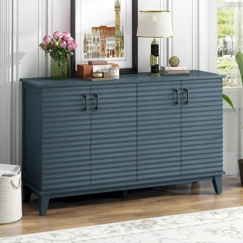 Large 4-Door Sideboard Buffet with Adjustable Shelves for Ample Storage 33