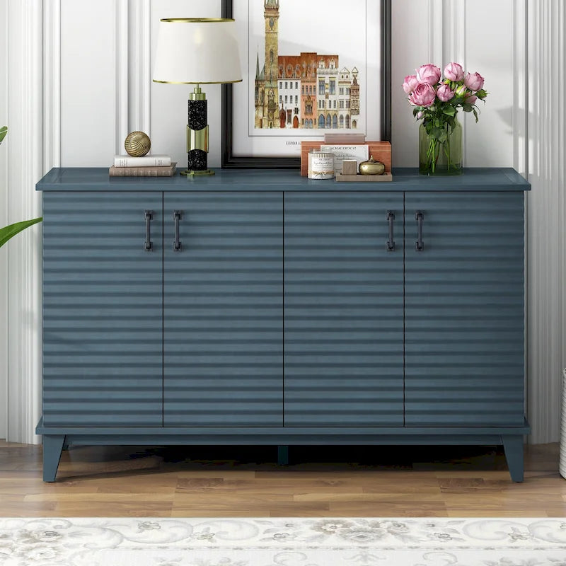 Large 4-Door Sideboard Buffet with Adjustable Shelves for Ample Storage 19
