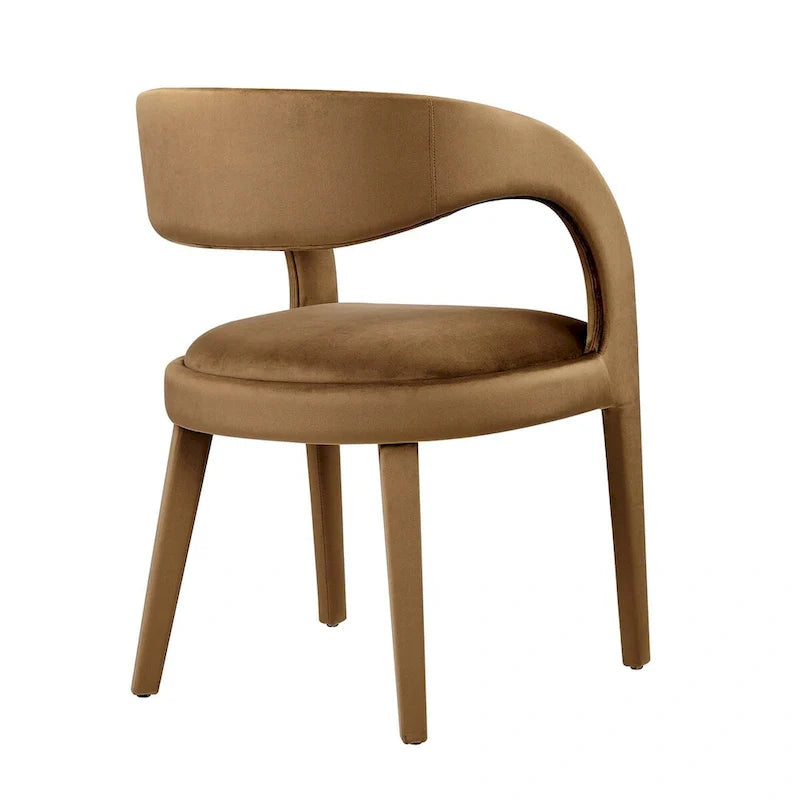 Set of Two Pinnacle Performance Velvet Dining Chairs 4