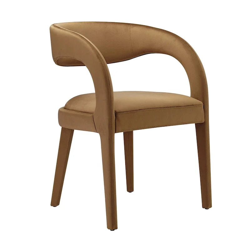 Set of Two Pinnacle Performance Velvet Dining Chairs 7