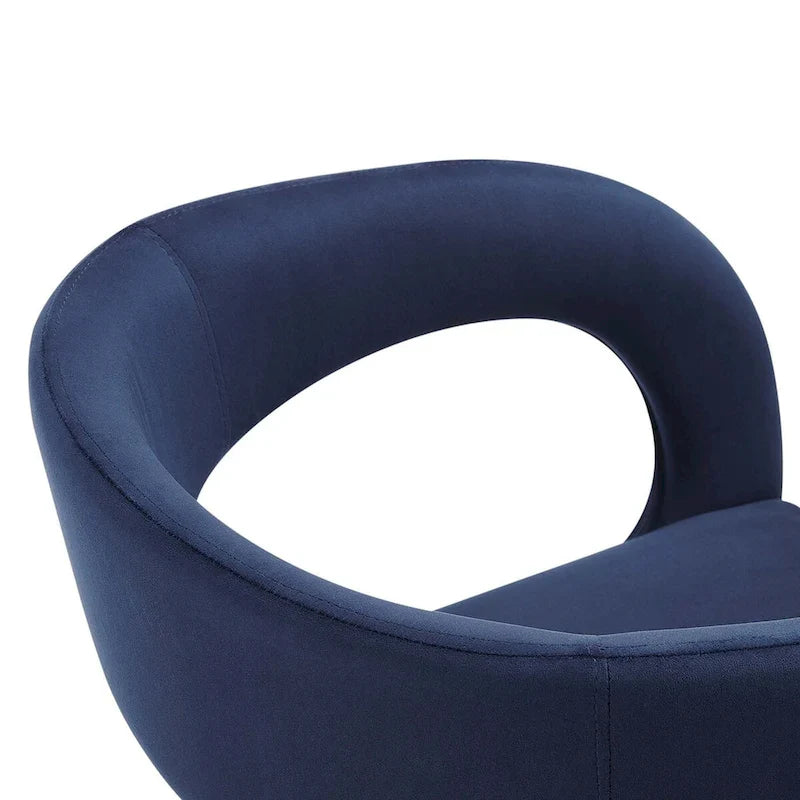 Set of 2 Modern Velvet Dining Chairs Curved Back Upholstered Accent Chairs 16