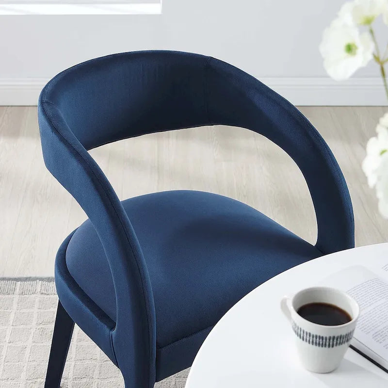 Set of Two Pinnacle Performance Velvet Dining Chairs 20