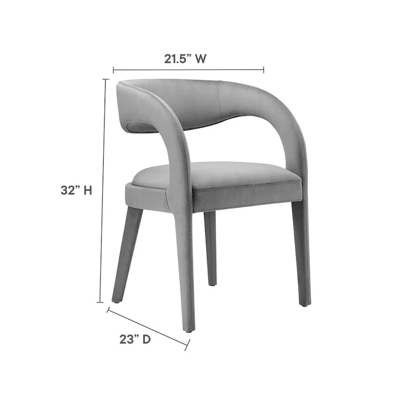Set of Two Pinnacle Performance Velvet Dining Chairs 29