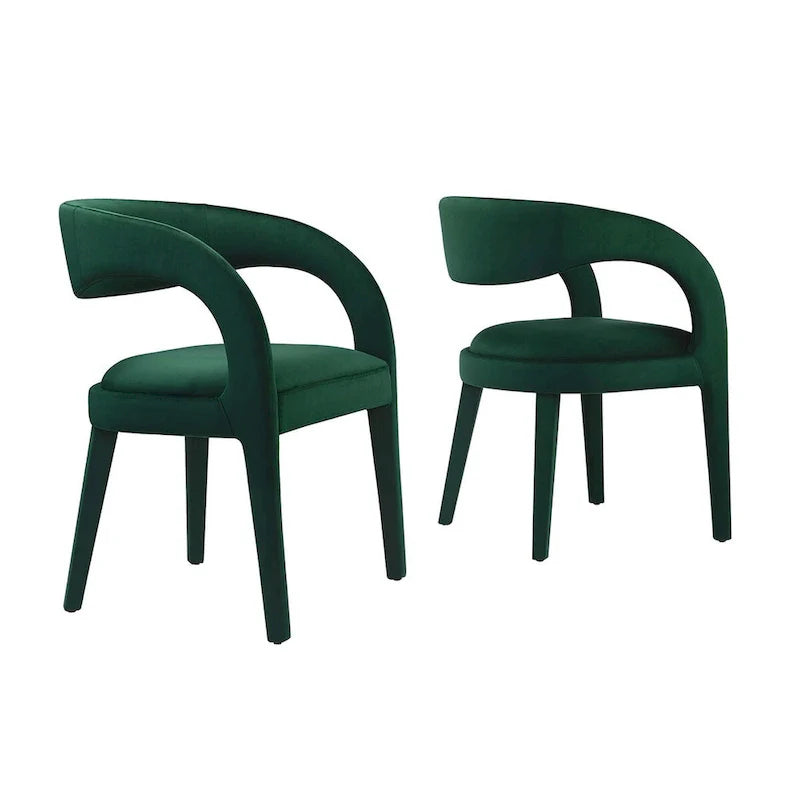 Set of Two Pinnacle Performance Velvet Dining Chairs 32