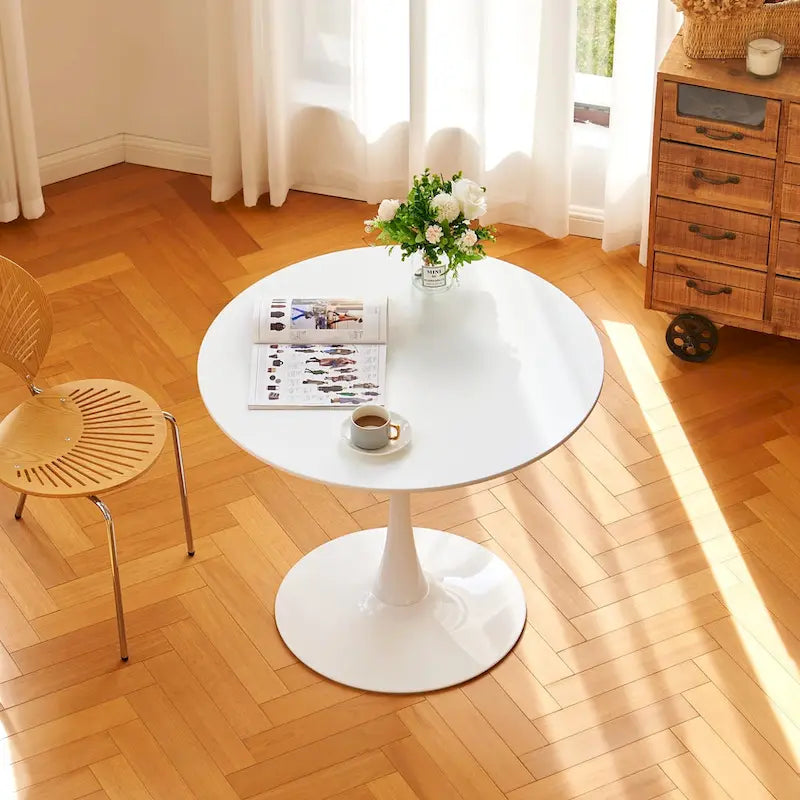 Round Tulip Dining Table in Mid-Century Modern Style 12