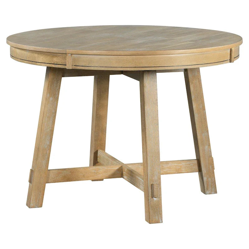 5-Piece Round Extendable Dining Set with Chairs 9