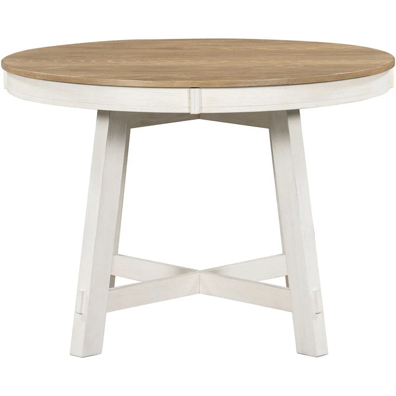 5-Piece Round Extendable Dining Set with Chairs 22