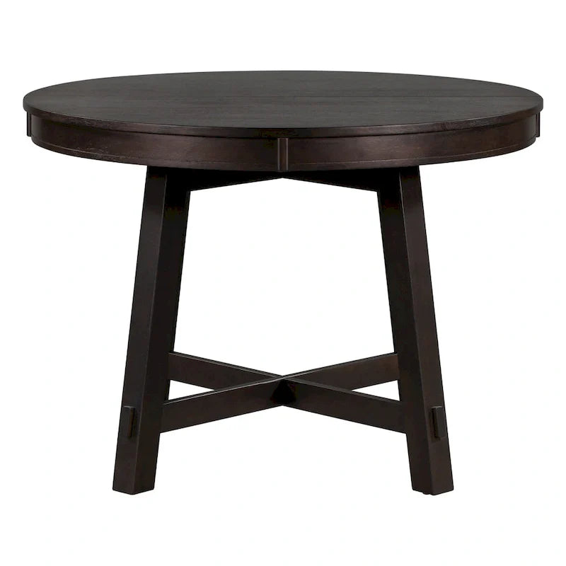5-Piece Round Extendable Dining Set with Chairs 28