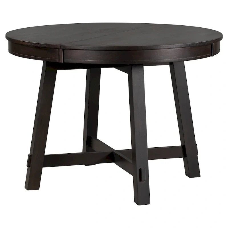 5-Piece Round Extendable Dining Set with Chairs 29