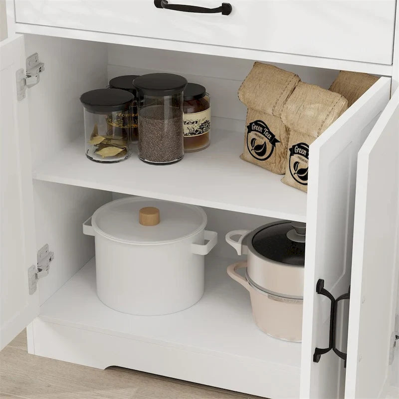 Rustic Farmhouse Sideboard Buffet Cabinet with 2 Drawers and 4 Doors for Storage 7