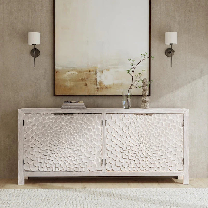 Vintage Cream Astrid 4-Door Sideboard by Classic Home 1