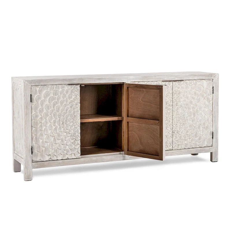 Vintage Cream Astrid 4-Door Sideboard by Classic Home 4