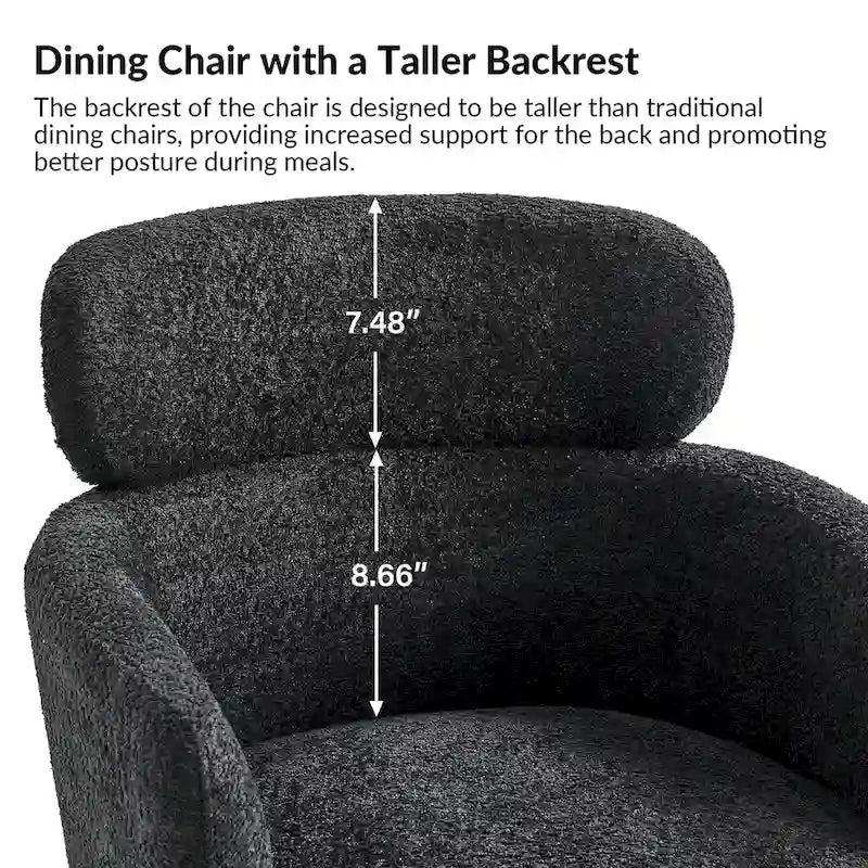 Set of 4 Amos Modern Boucle Dining Chairs with Adjustable Feet by HULALA HOME 14