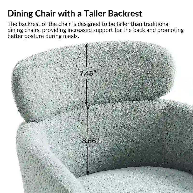 Set of 4 Amos Modern Boucle Dining Chairs with Adjustable Feet by HULALA HOME 20